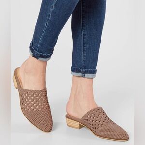 Tan Weaved Mule by Mi,iM in size 10